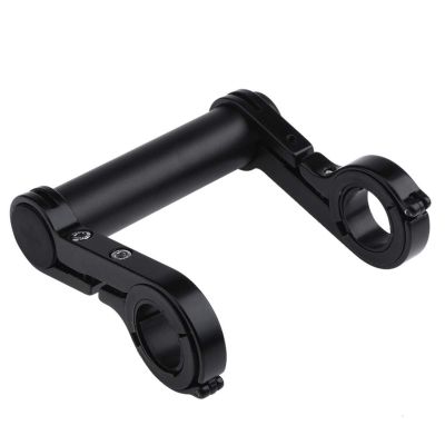 Bicycle Accessories 10CM Bicycle Handlebar Extended Bracket,Bike Headlight Mount Bar Computer Holder Lantern Lamp Support Rack Stand Flashlight Hold Bike Parts (Color : Black)