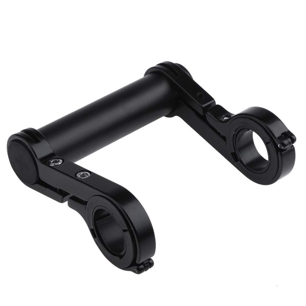 Bicycle Accessories 10CM Bicycle Handlebar Extended Bracket,Bike Headlight Mount Bar Computer Holder Lantern Lamp Support Rack Stand Flashlight Hold Bike Parts (Color : Black)