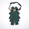 Topz green bow ties for men women Christmas handmade brooch bowtie diamond crystal brooch self tie bow brooch collar fashion PreTied Neck Tie bowknot fabric brooch for wedding(B green) view 4