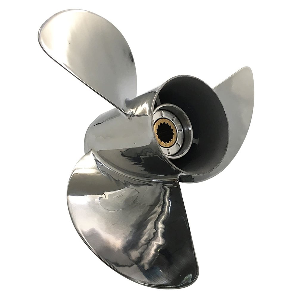 CAPTAIN Propeller 13 3/4x13 Fit Honda Outboard Engine 60hp 75hp 90hp 115hp 130hp 15 Tooth Spline 58133-ZW1-A13P Steel Stainless