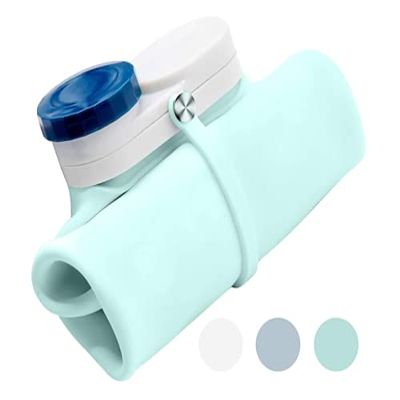 20 oz Collapsible Water Bottles for Travel, Silicone Reusable Water Bottles BPA Free, Milk Carton Shaped Hiking Water bottles with Leak Proof Valve, Sport Water Bottles