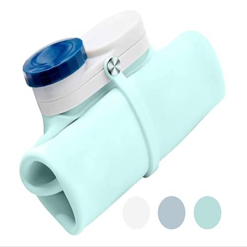 20 oz Collapsible Water Bottles for Travel, Silicone Reusable Water Bottles BPA Free, Milk Carton Shaped Hiking Water bottles with Leak Proof Valve, Sport Water Bottles