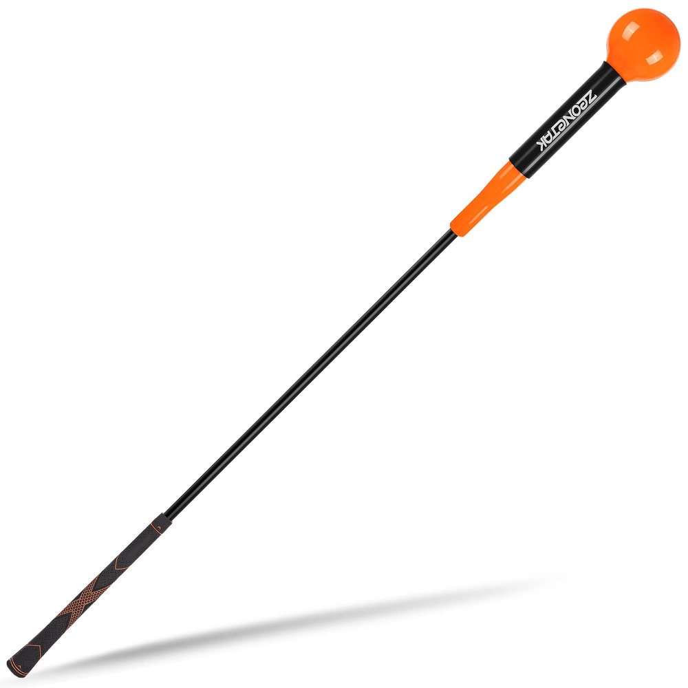 Zeonetak Golf Swing Trainer Aid, Golf Swing Trainer Warm-Up Stick for Strength, Flexibility and Tempo, Golf Training Aid, Golf Trainer Accessories for Men Women(40 INCHES, Orange)