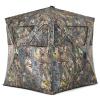 Tangkula 3 Person Pop up Ground Blind, Portable Hunting Blind with Mesh Windows, Carrying Bag & Ground Stakes, Camouflage Hunting Tent with Hub System, Camo Deer Blinds for Hunting view 1