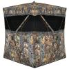 Tangkula 3 Person Pop up Ground Blind, Portable Hunting Blind with Mesh Windows, Carrying Bag & Ground Stakes, Camouflage Hunting Tent with Hub System, Camo Deer Blinds for Hunting view 1