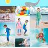 Yajun Girls 2.5mm Wetsuit Scuba Surf Dive Swimming Suit Junior One-Piece Keep Warm UV Protection Diving Suit for 2-11 Years,Black Blue,L(115 view 3