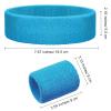 24 Pieces 80s Neon Sweatbands Set, Include 8 Sports Headbands and 16 Sweat Wristbands Elastic Athletic Tennis Sweat Bands Bulk for Man Woman(Multicolor) view 2