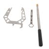 Boat Hook Mooring Hardware Tools U-Shaped Aluminum Alloy Ship Mooring Hook Threader Boat Hardware Kit Includes Boat Hook Handle Threader Silver view 1