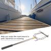 Boat Hook Mooring Hardware Tools U-Shaped Aluminum Alloy Ship Mooring Hook Threader Boat Hardware Kit Includes Boat Hook Handle Threader Silver view 3