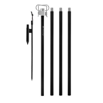 UNISTRENGH Lantern Stand Pole Outdoor Camping Folding Lamp Holder Hook Portable Telescopic Double-end Lighting Pole Retro Light Stand Lantern Hanging Support (Black)