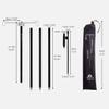 UNISTRENGH Lantern Stand Pole Outdoor Camping Folding Lamp Holder Hook Portable Telescopic Double-end Lighting Pole Retro Light Stand Lantern Hanging Support (Black) view 4