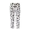 Agoky Girls' Stretchy Waist Cotton Spot Print Leggings Pants Casual Skinny Gymnastic Fitness Yoga Capri Trousers White 4-5 Years view 2
