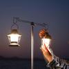 UNISTRENGH Lantern Stand Pole Outdoor Camping Folding Lamp Holder Hook Portable Telescopic Double-end Lighting Pole Retro Light Stand Lantern Hanging Support (Silver) view 4