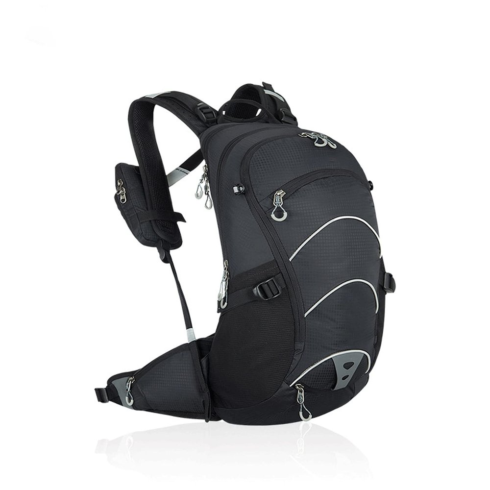 XIXIDIAN 20L Lightweight Outdoor Hiking Bag, Double Waterproof Sports Backpack,for Climbing Camping Touring Mountaineering Fishing (Color : Black)