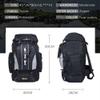 XIXIDIAN Hiking Backpack,80L Large Capacity Outdoor Sports Backpack,Foldable Backpack,Waterproof Packable Hiking Backpack for Climbing Camping Touring view 2
