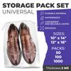 APQ Supply Clear Drawstring Travel Bag for Shoes, 12 x 16 Inches. Pack of 100 Waterproof Dust Bags for Shoes with Double Cotton Drawstrings. 2 mil PE Plastic Drawstring Bags for Packing, Storage view 2
