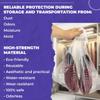 APQ Supply Clear Drawstring Travel Bag for Shoes, 12 x 16 Inches. Pack of 100 Waterproof Dust Bags for Shoes with Double Cotton Drawstrings. 2 mil PE Plastic Drawstring Bags for Packing, Storage view 3