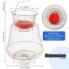 FLKQC Floatable Galvanized Steel Wire Fish Baskets, Collapsible Floatable Wire Fish Baskets,Portable Fishing Basket Fishing Net Cage (1) view 2