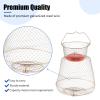 FLKQC Floatable Galvanized Steel Wire Fish Baskets, Collapsible Floatable Wire Fish Baskets,Portable Fishing Basket Fishing Net Cage (1) view 3