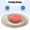 FLKQC Floatable Galvanized Steel Wire Fish Baskets, Collapsible Floatable Wire Fish Baskets,Portable Fishing Basket Fishing Net Cage (1) view 4