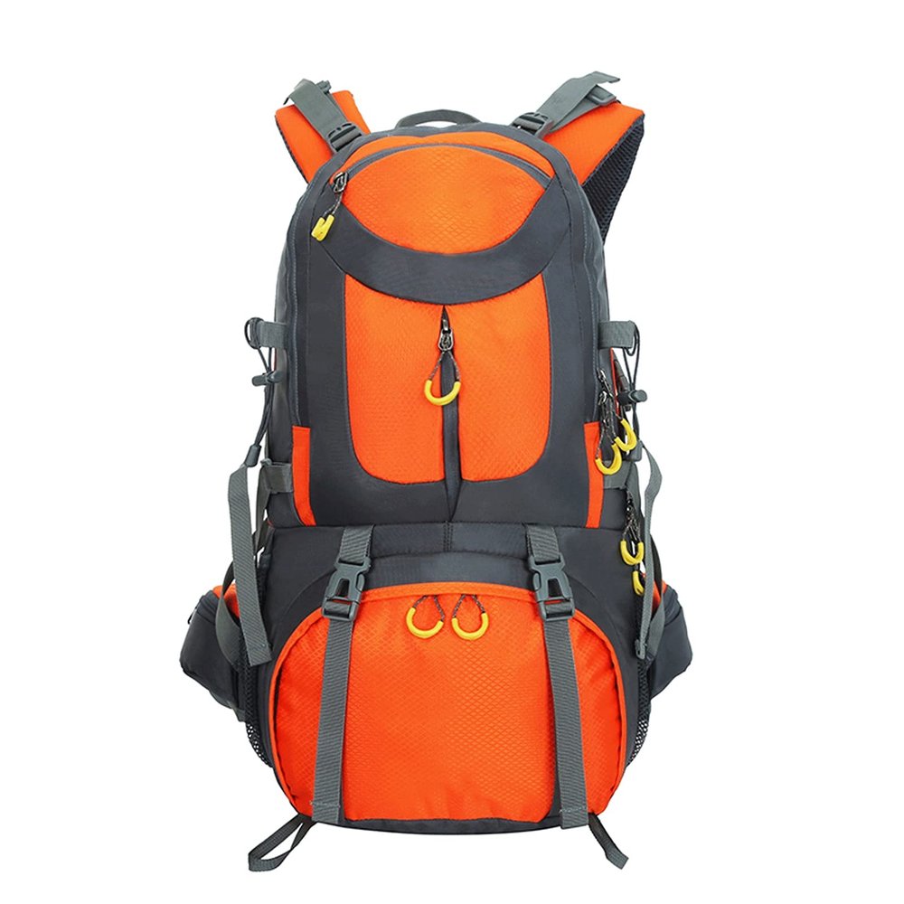 XIXIDIAN 40L Hiking Backpack, Lightweight Waterproof Travel Backpack for Men Women Camping Trekking Touring Fishing (Color : Orange)
