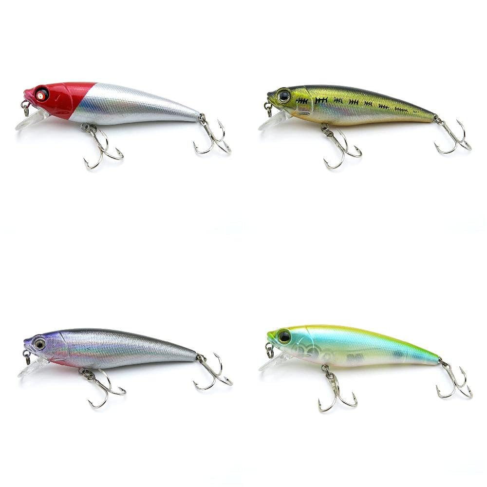 4 PCS Fishing Lures Crankbait Hardbaits Freshwater Saltwater Leurres 80mm 10g Minnow LOTS356