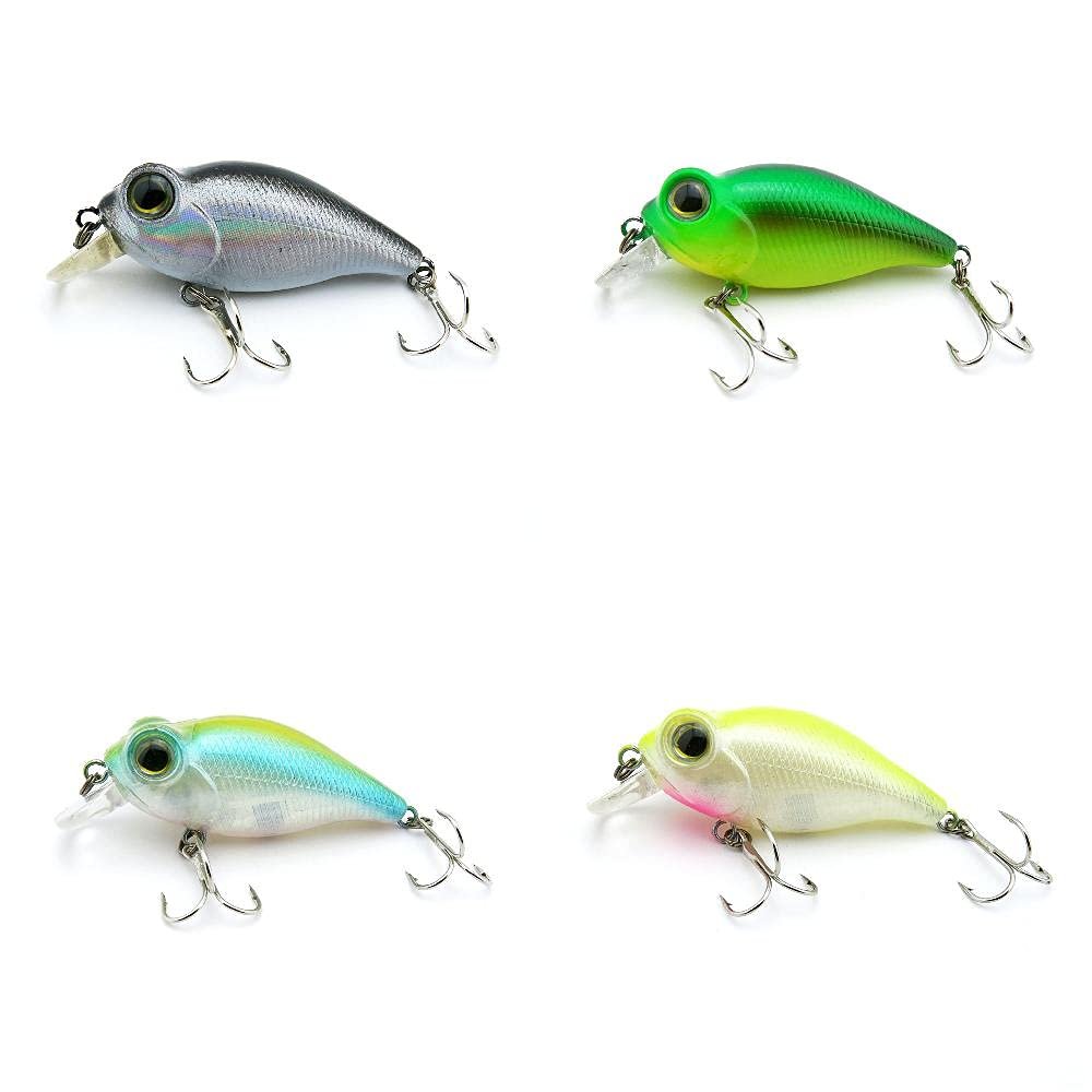4 PCS Fishing Lures Crankbait Hardbaits Freshwater Saltwater Leurres 50mm 6g Crank LOTS329