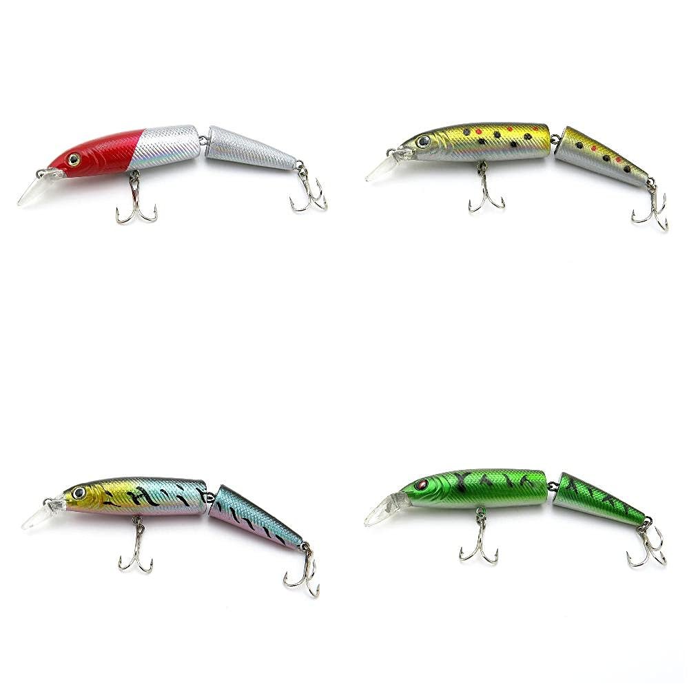 4 PCS Fishing Lures Crankbait Hardbaits Freshwater Saltwater Leurres 90mm 8g Minnow LOTS561