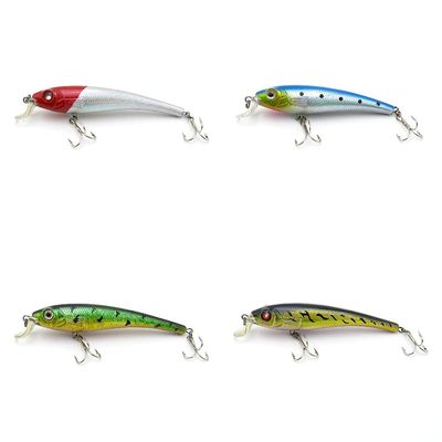 4 PCS Fishing Lures Crankbait Hardbaits Freshwater Saltwater Leurres 80mm 7g Minnow LOTS447