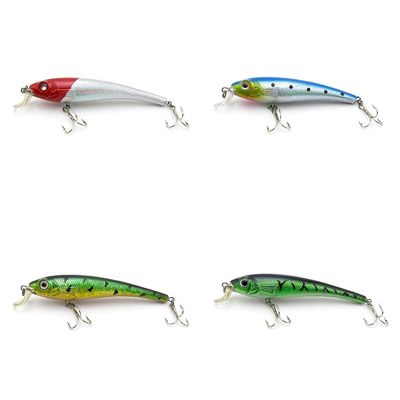 4 PCS Fishing Lures Crankbait Hardbaits Freshwater Saltwater Leurres 80mm 7g Minnow LOTS590