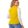 Fuinloth Women's Fleece Vest, Polar Soft Sleeveless Classic Fit with Zip up Pockets Yellow XX-Large view 3