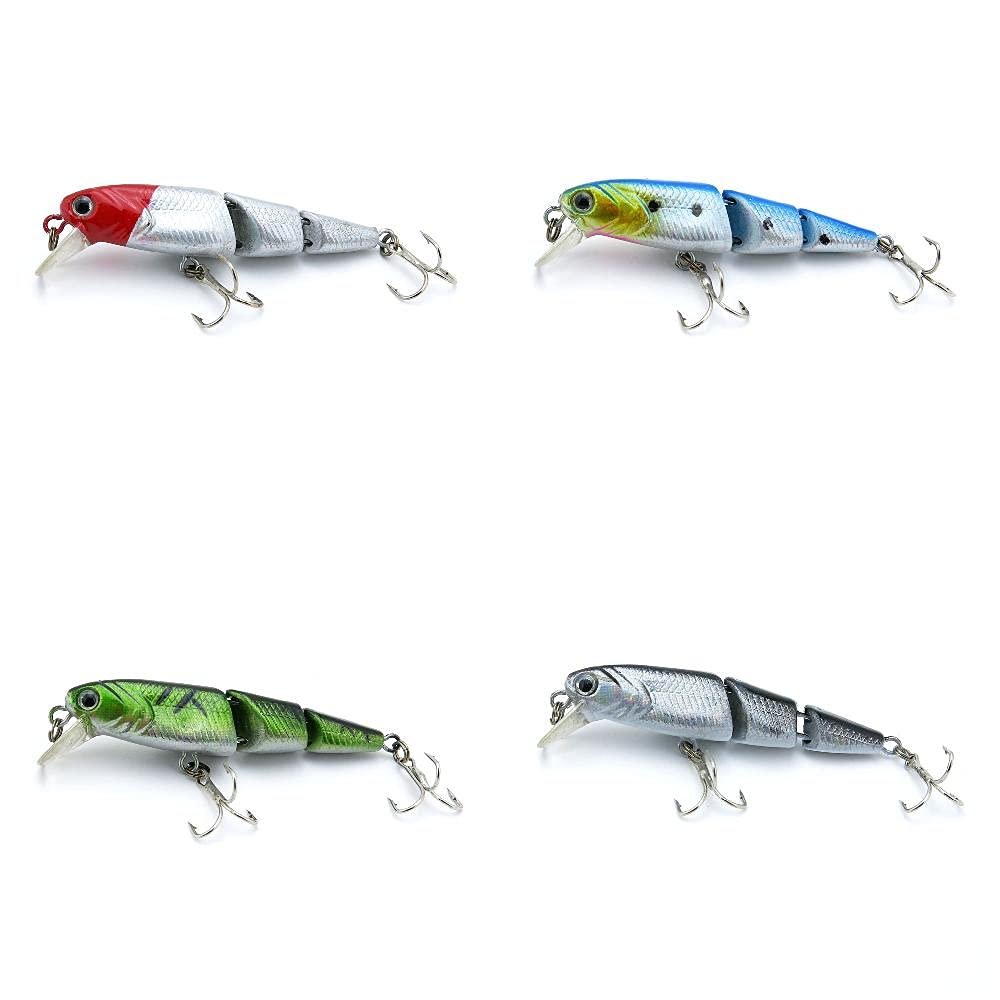 4 PCS Fishing Lures Crankbait Hardbaits Freshwater Saltwater Leurres 65mm 5.5g Sinking Minnow LOTS528