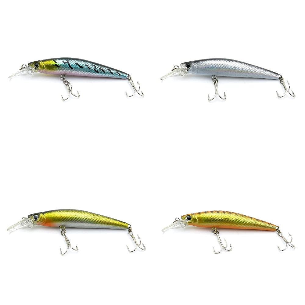 4 PCS Fishing Lures Crankbait Hardbaits Freshwater Saltwater Leurres 85mm 6g Minnow LOTS515