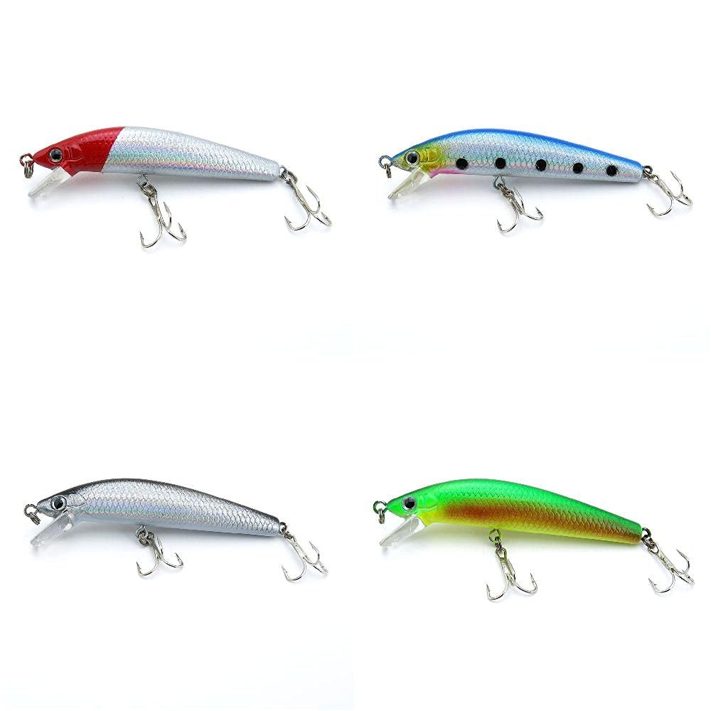 4 PCS Fishing Lures Crankbait Hardbaits Freshwater Saltwater Leurres 70mm 6g Sinking LOTS459