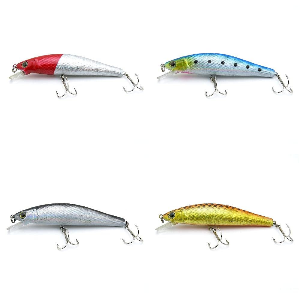 4 PCS Fishing Lures Crankbait Hardbaits Freshwater Saltwater Leurres 110mm 15g Minnow LOTS352