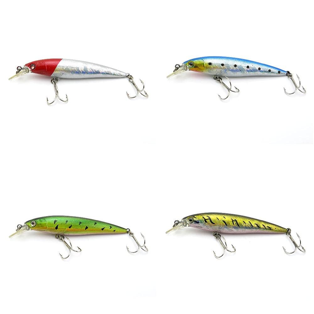 4 PCS Fishing Lures Crankbait Hardbaits Freshwater Saltwater Leurres 110mm 11g Minnow LOTS449