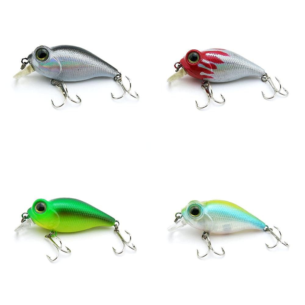 4 PCS Fishing Lures Crankbait Hardbaits Freshwater Saltwater Leurres 50mm 6g Crank LOTS328