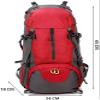 XIXIDIAN 60L Waterproof Lightweight Hiking Backpack with Rain Cover,Outdoor Sport Travel Daypack for Climbing Camping Touring (Color : Red) view 2
