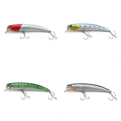 4 PCS Fishing Lures Crankbait Hardbaits Freshwater Saltwater Leurres 90mm 8g Minnow LOTS497