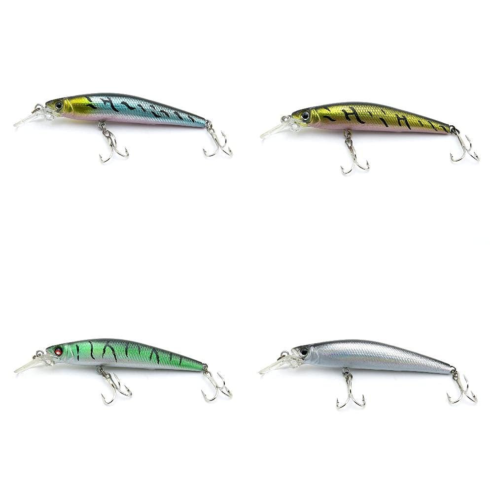 4 PCS Fishing Lures Crankbait Hardbaits Freshwater Saltwater Leurres 85mm 6g Minnow LOTS514