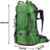 XIXIDIAN 60LHiking Backpack,Daypack Outdoor Mountaineering Bag, Waterproof Ultralight Foldable Backpack, for Climbing Fishing Travel Hiking with Rain Cover (Color : Red) view 2