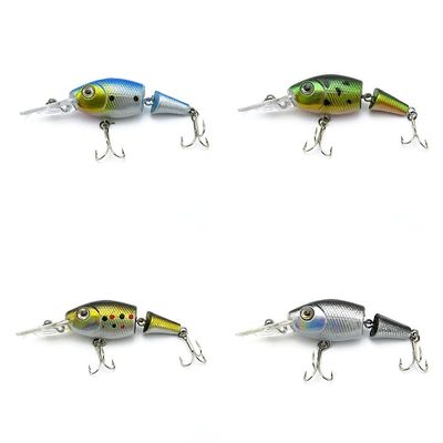 4 PCS Fishing Lures Crankbait Hardbaits Freshwater Saltwater Leurres 75mm 6g Minnow LOTS559