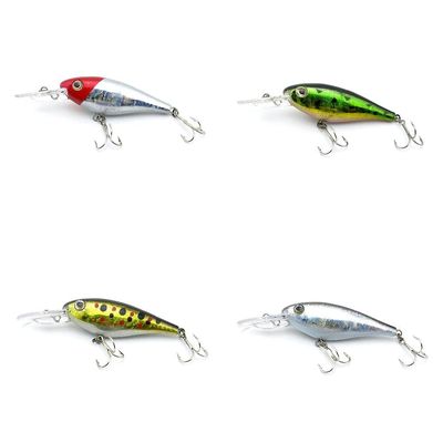 4 PCS Fishing Lures Crankbait Hardbaits Freshwater Saltwater Leurres 75mm 6g Minnow LOTS597