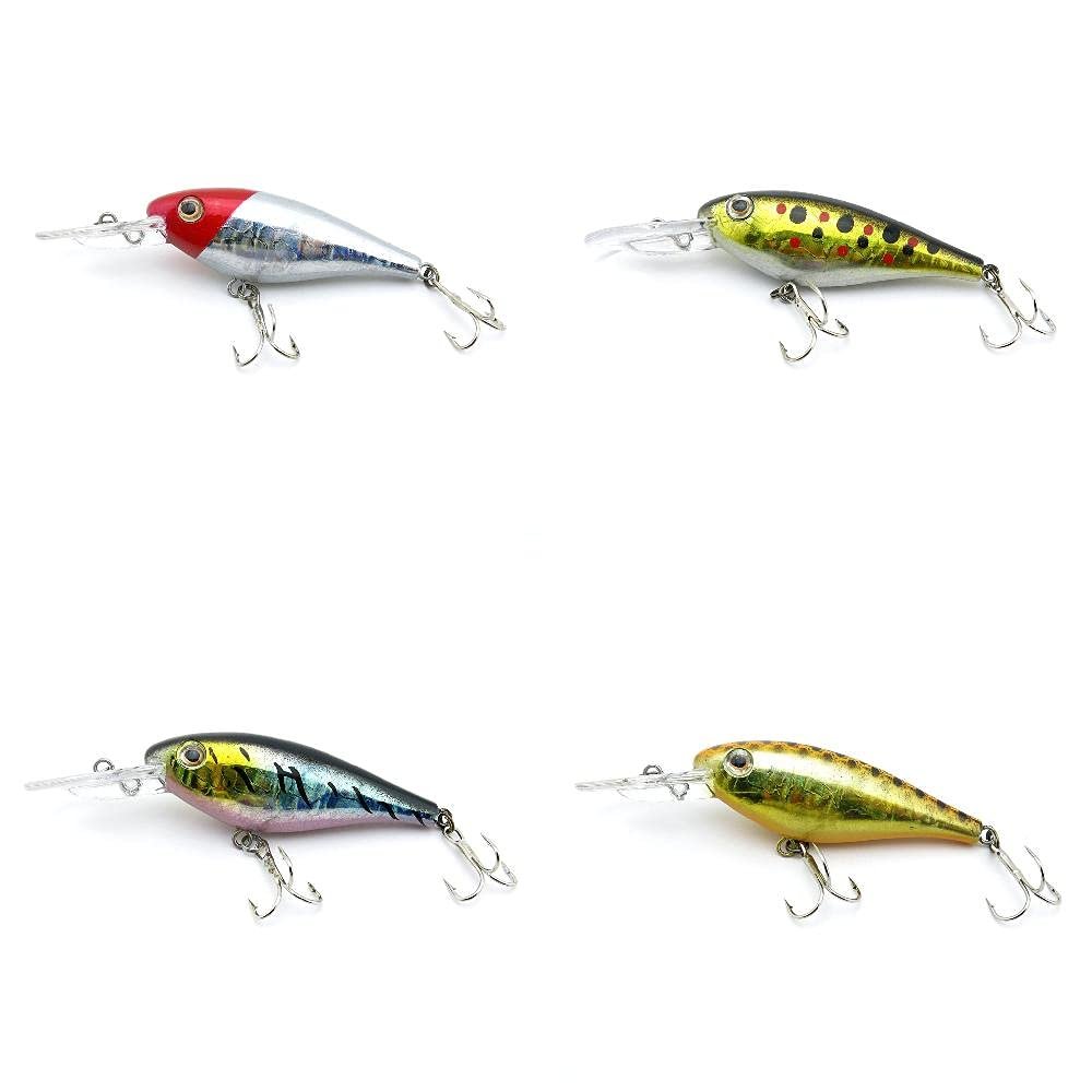 4 PCS Fishing Lures Crankbait Hardbaits Freshwater Saltwater Leurres 75mm 6g Minnow LOTS622