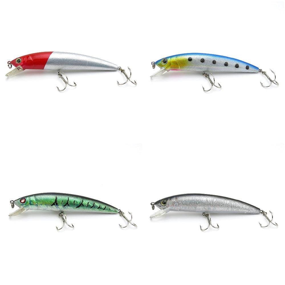 4 PCS Fishing Lures Crankbait Hardbaits Freshwater Saltwater Leurres 110mm 13g Minnow LOTS323