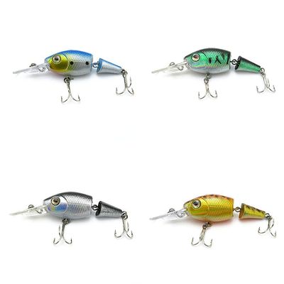 4 PCS Fishing Lures Crankbait Hardbaits Freshwater Saltwater Leurres 75mm 6g Minnow LOTS457