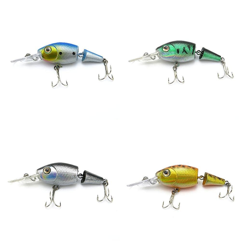 4 PCS Fishing Lures Crankbait Hardbaits Freshwater Saltwater Leurres 75mm 6g Minnow LOTS457