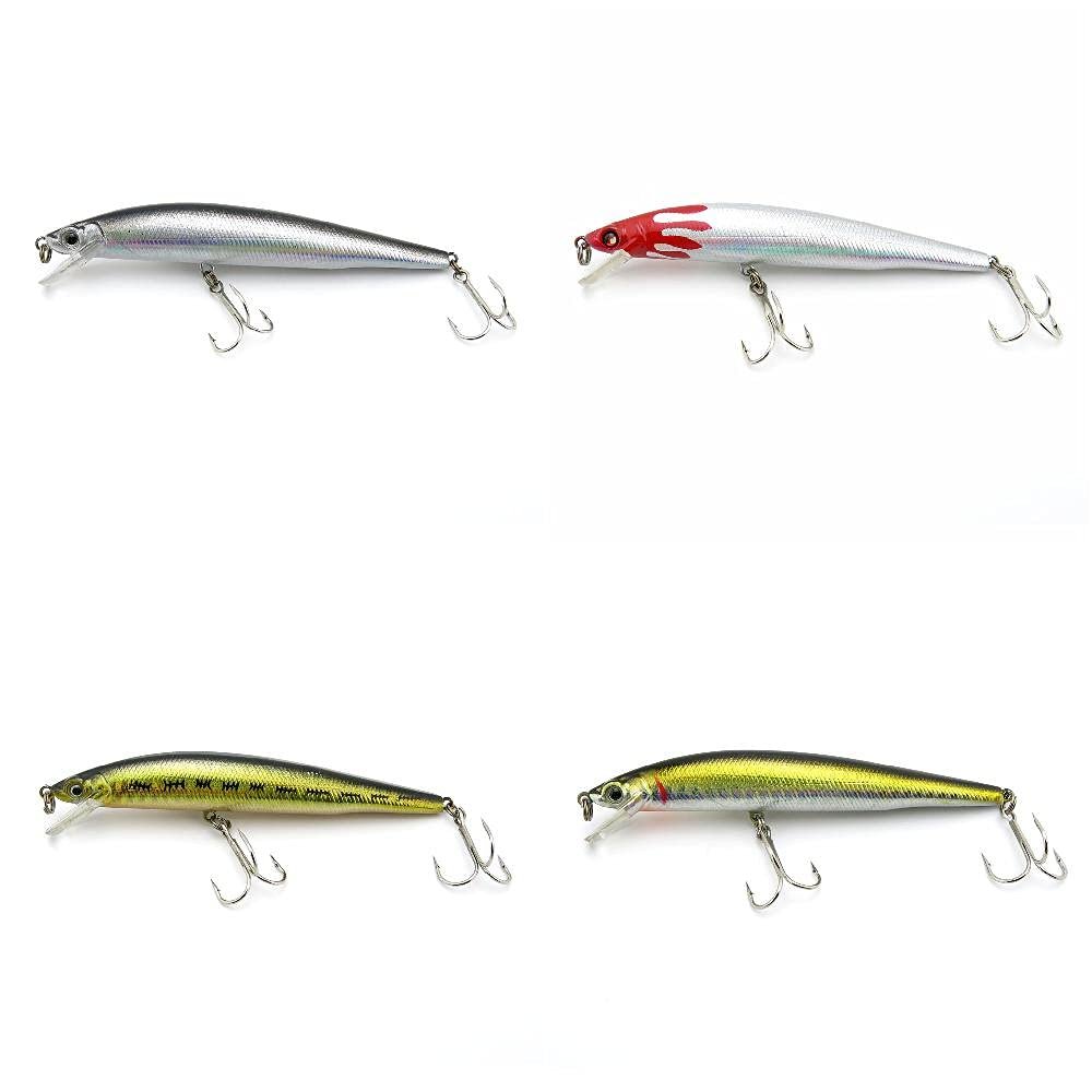 4 PCS Fishing Lures Crankbait Hardbaits Freshwater Saltwater Leurres 110mm 10g Minnow LOTS516