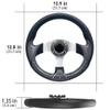 12.5"Golf Cart Steering Wheel for EZGO TXT RXV, Yamaha Golf Cart Steering Wheel Carbon Fiber Club Car DS and Precedent view 4
