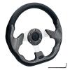 Carbon Fiber Golf Cart Steering Wheel for EZGO TXT RXV Yamaha Golf Cart Club Car DS and Club Car Precedent with Wrench view 1